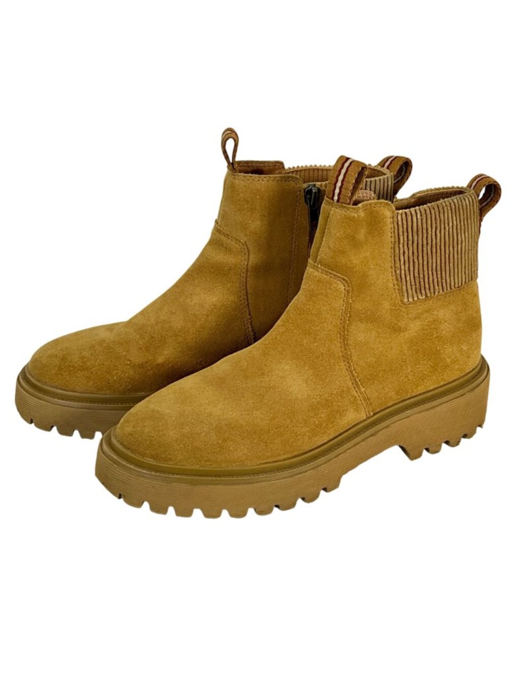 NWOB Madewell Henry Lugsole Chelsea Boots Distant Sand Chunky Ankle 8 Gorpcore - Picture 2 of 10